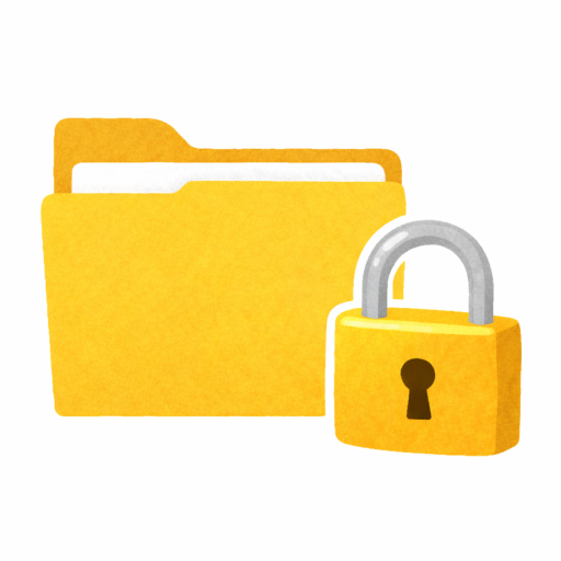 ファイルと鍵のイラスト